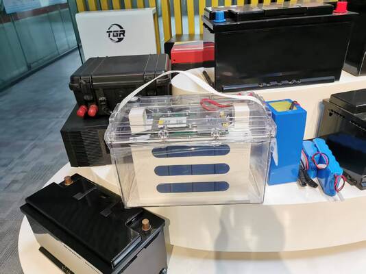12.8V 100Ah LiFePO4-batterij met 6000 cycli en transparante behuizing voor opslag van zonne-energie